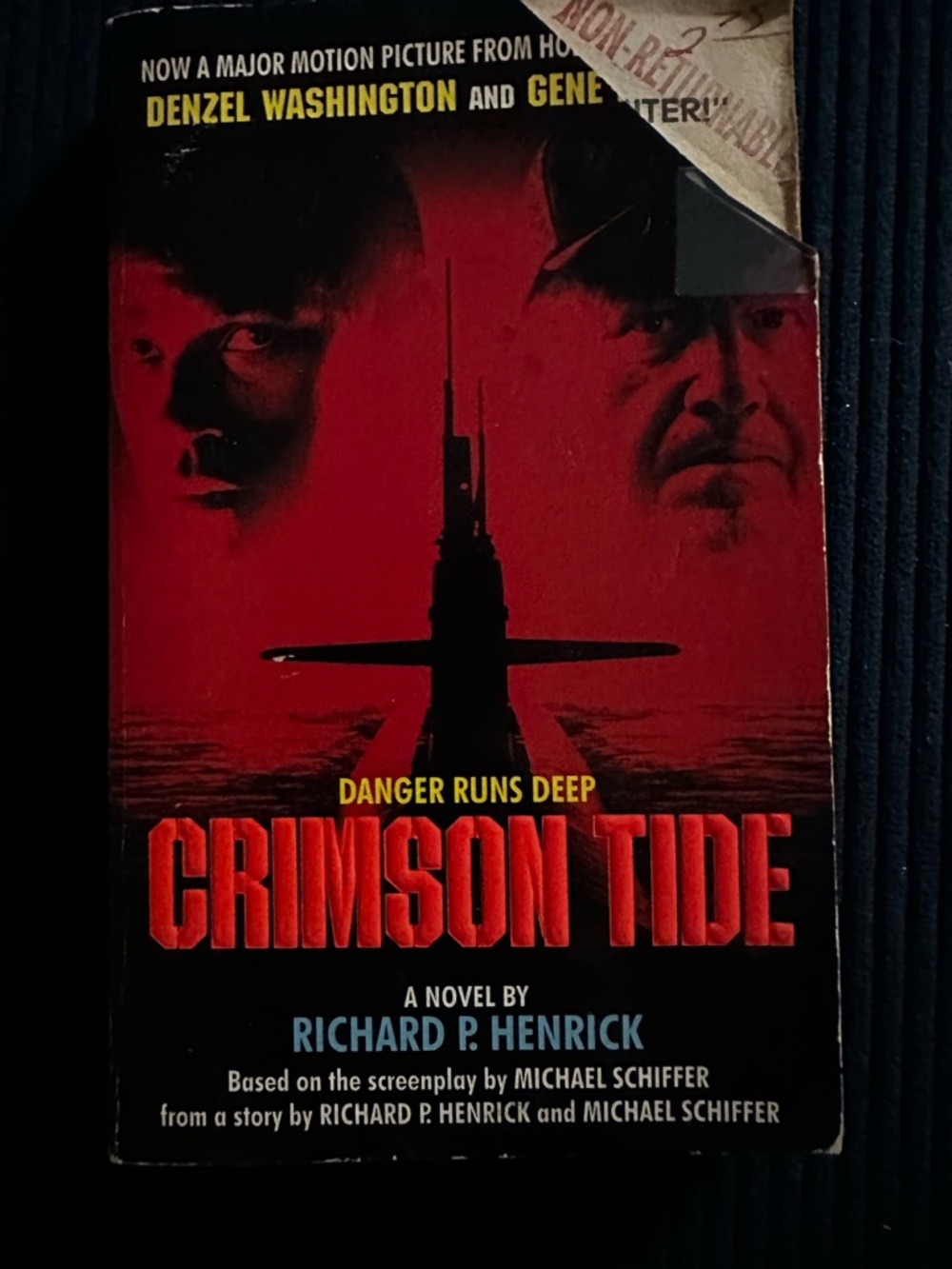 Crimson Tide Novel by Richard P. Henrick - Red & Black Cover